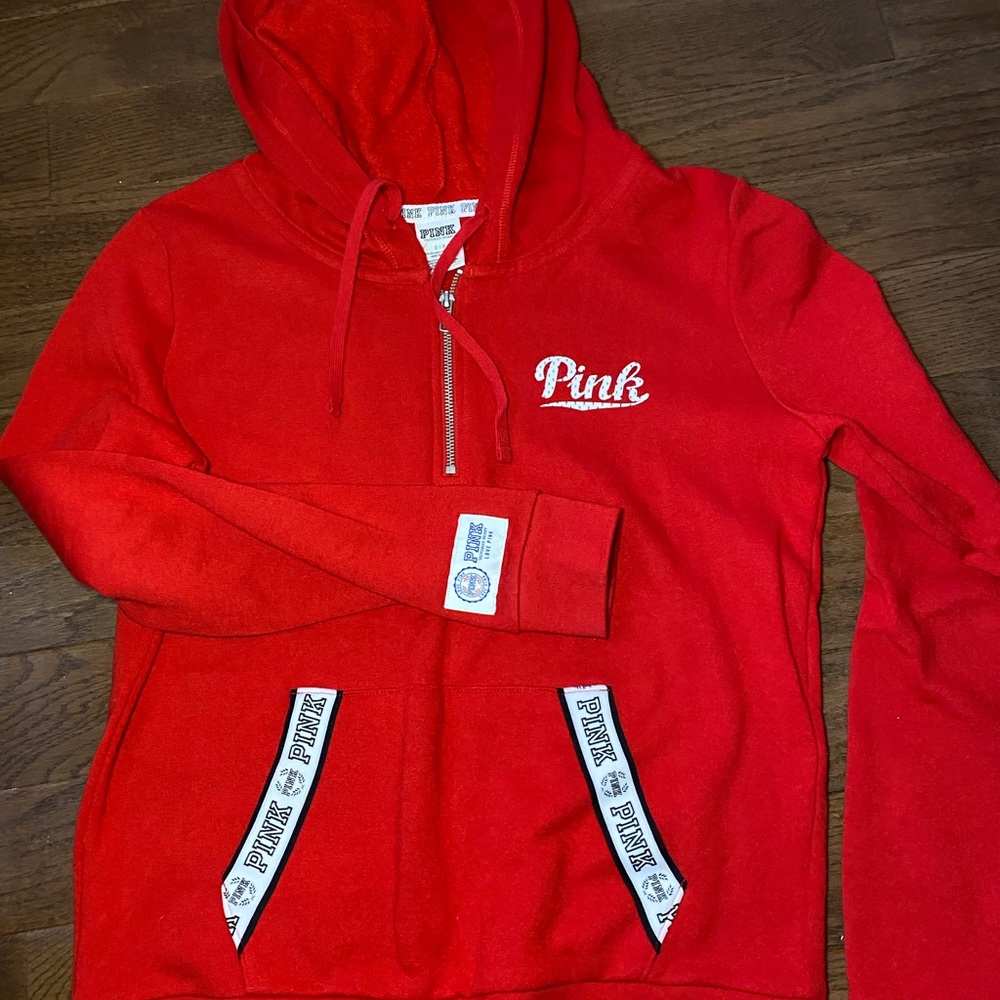 Victoria’s Secret red quarter zip hoodie